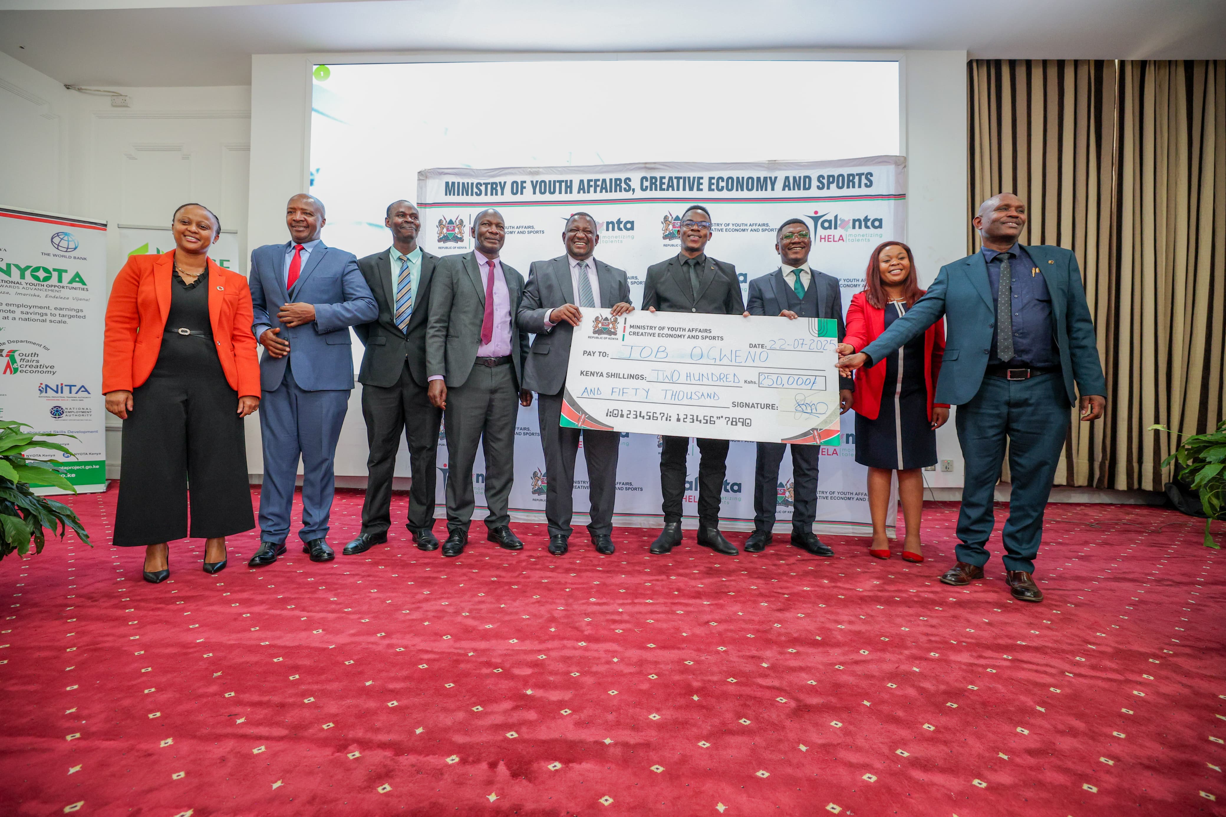 Winner Awared by CS Youth Affairs 