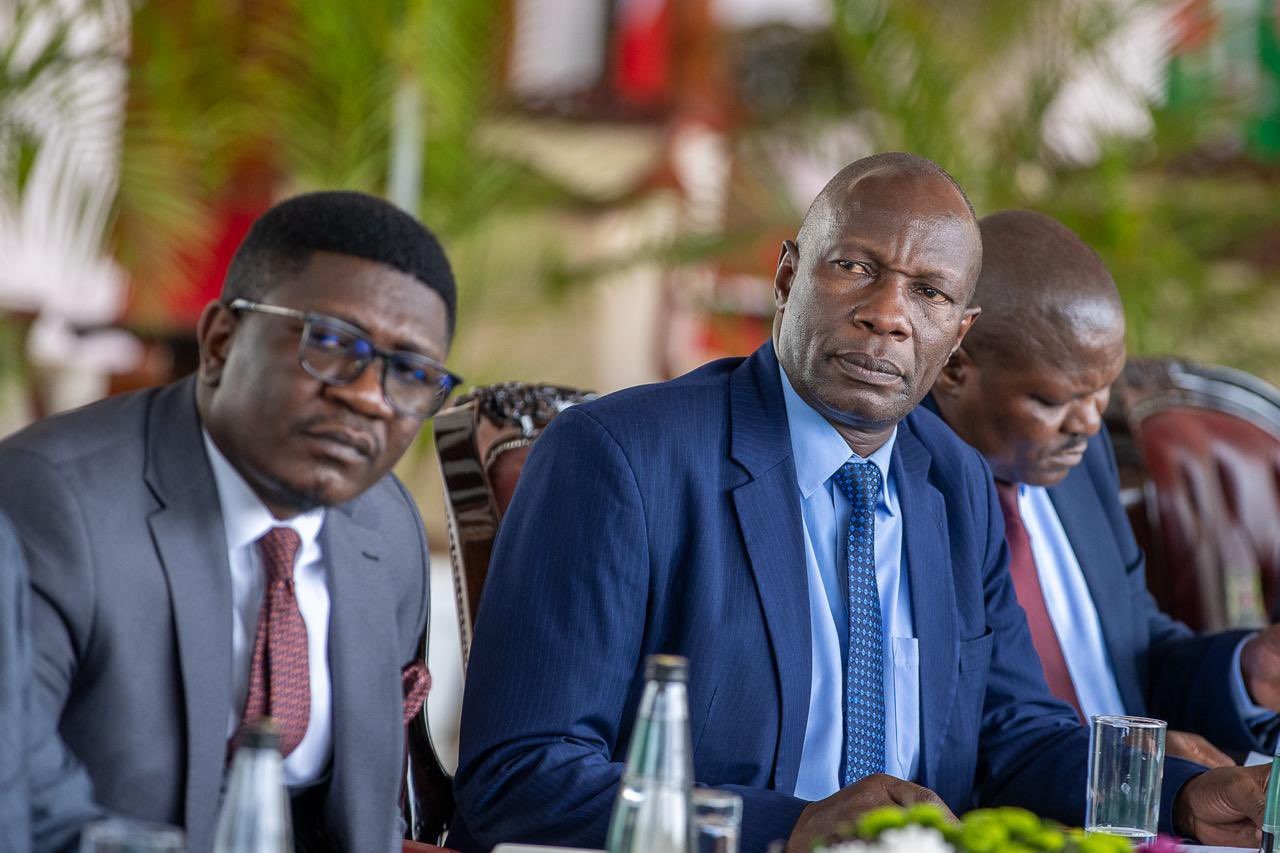 PS Fikirini Jacobs and NYOTA NPM Augustine Mayabi during a meeting at State House.