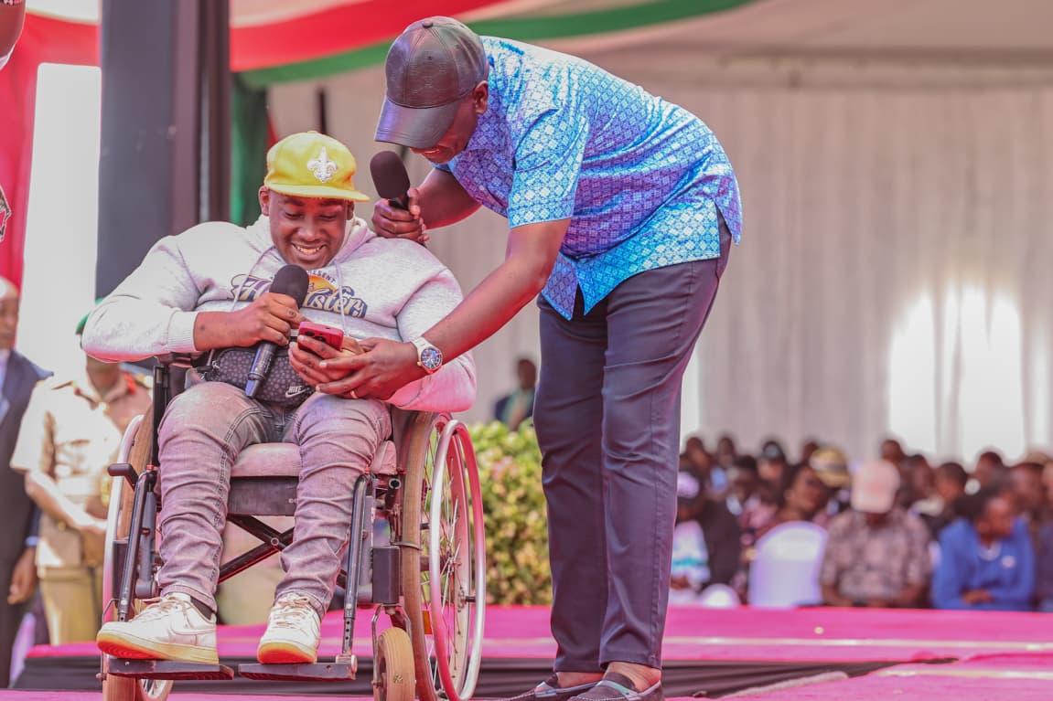 President William Ruto during the NYOTA Project Business start-up capital disbursement in Nairobi. 