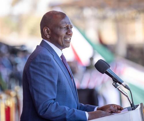 President William Ruto during Mashujaa Day Celebration in Kitui County